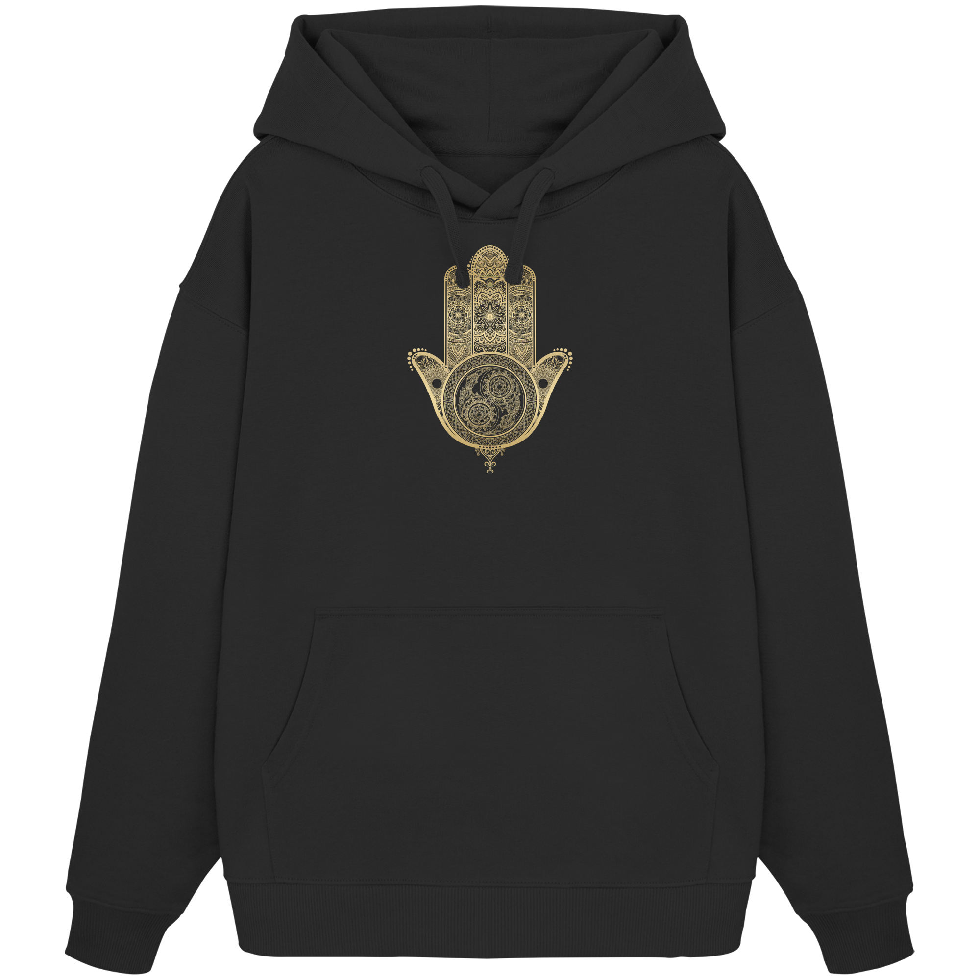 Mandala Bronze Hand - Organic Oversize Hoodie