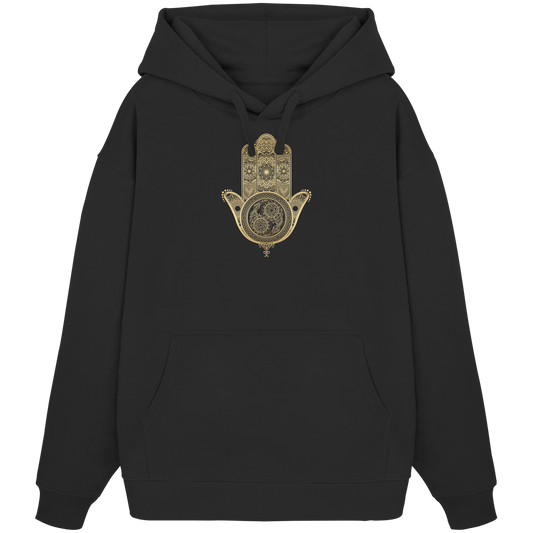 Mandala Bronze Hand - Organic Oversize Hoodie