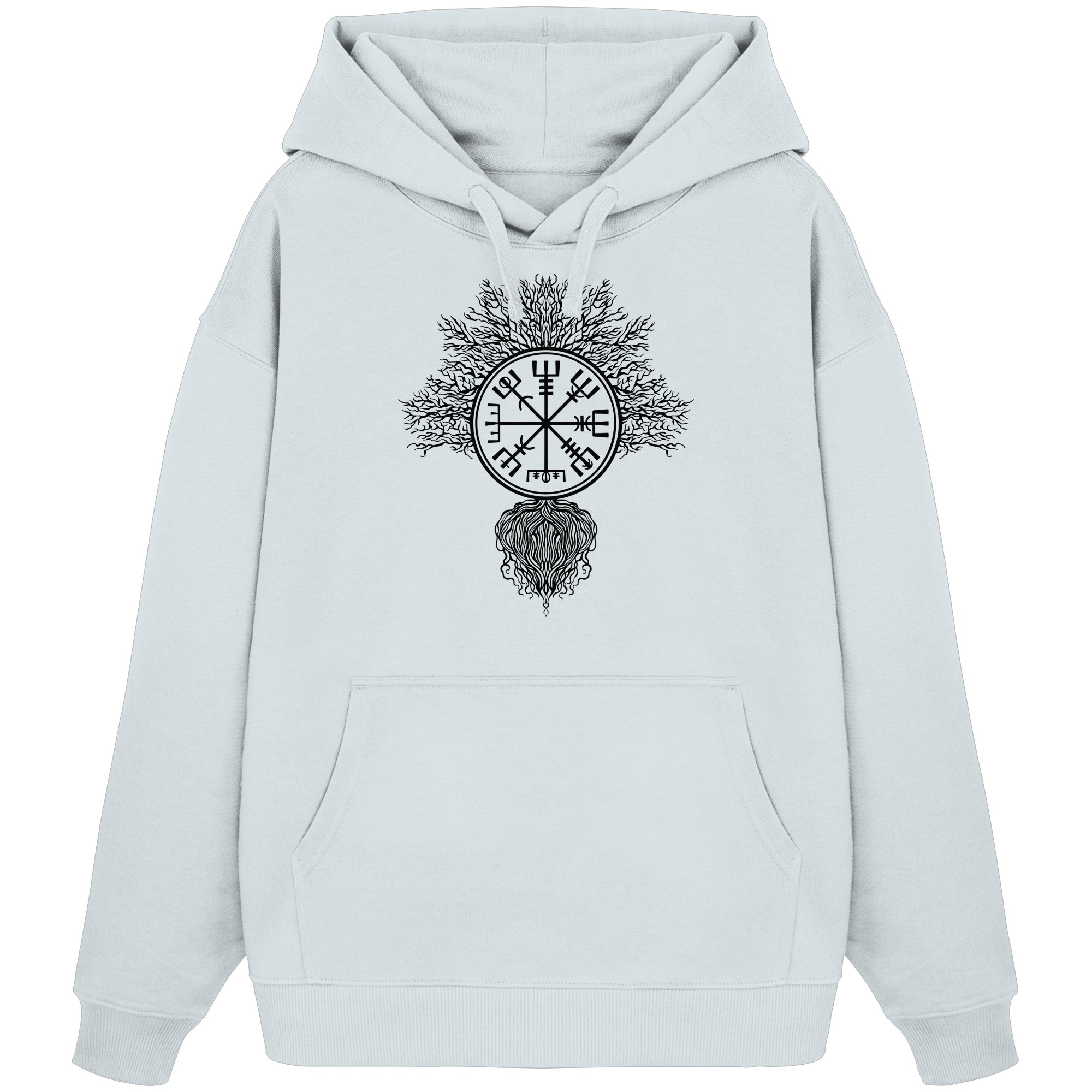 Lebensbaum Rune weiß - Organic Oversize Hoodie