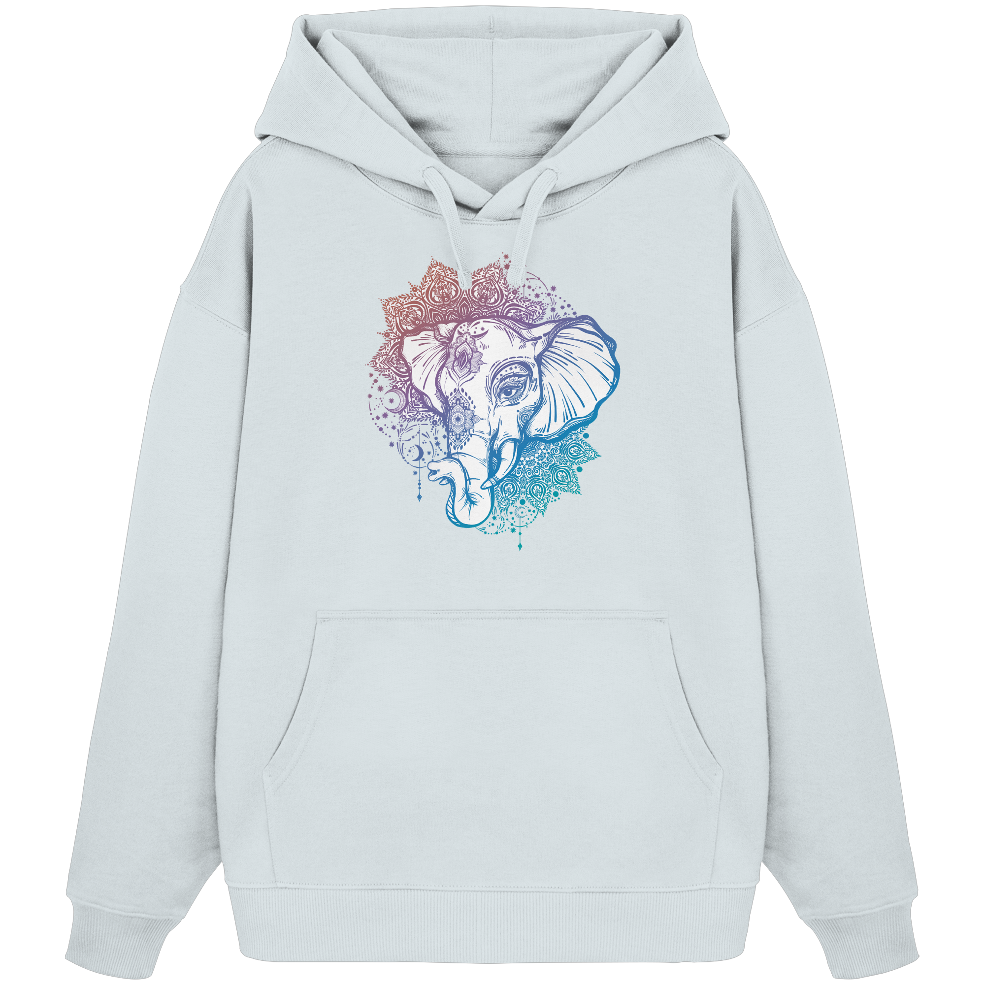 Mandala Elephant Bunt - Organic Oversize Hoodie