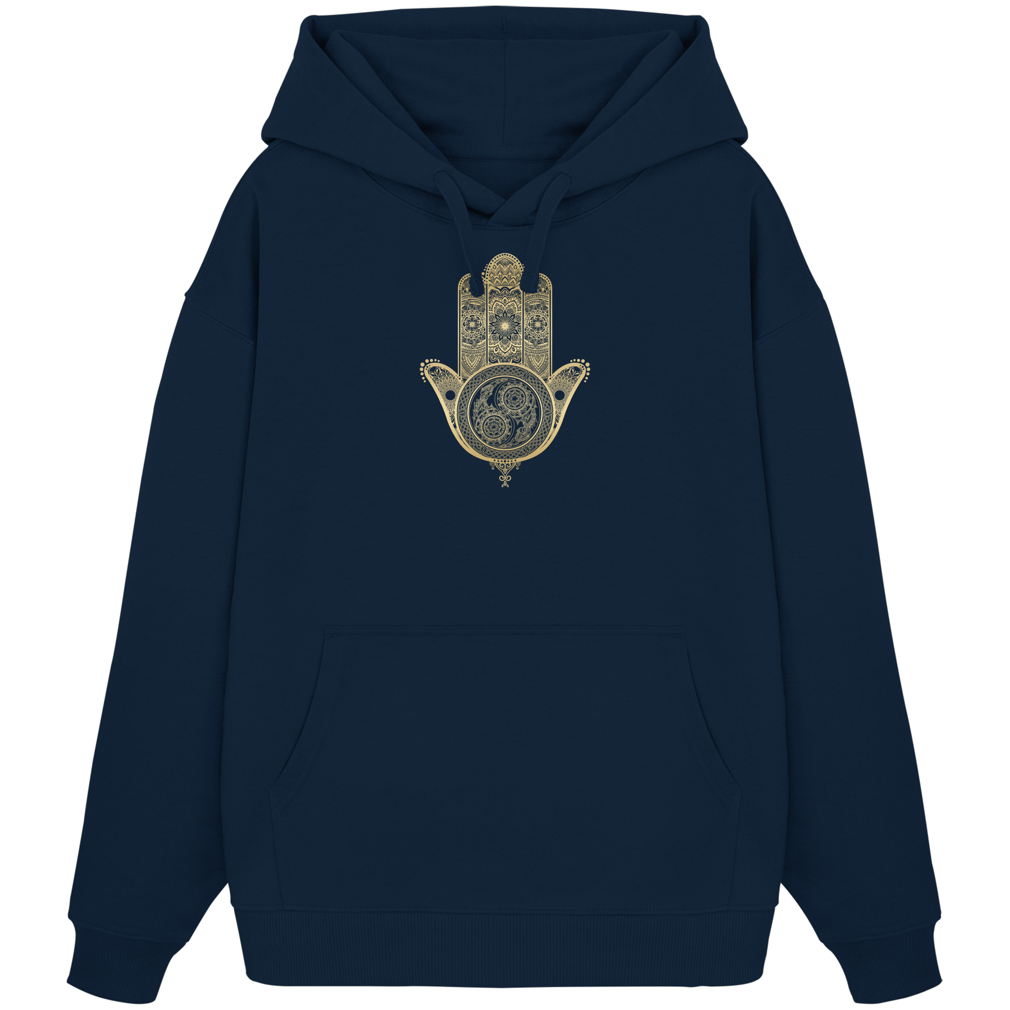 Mandala Bronze Hand - Organic Oversize Hoodie