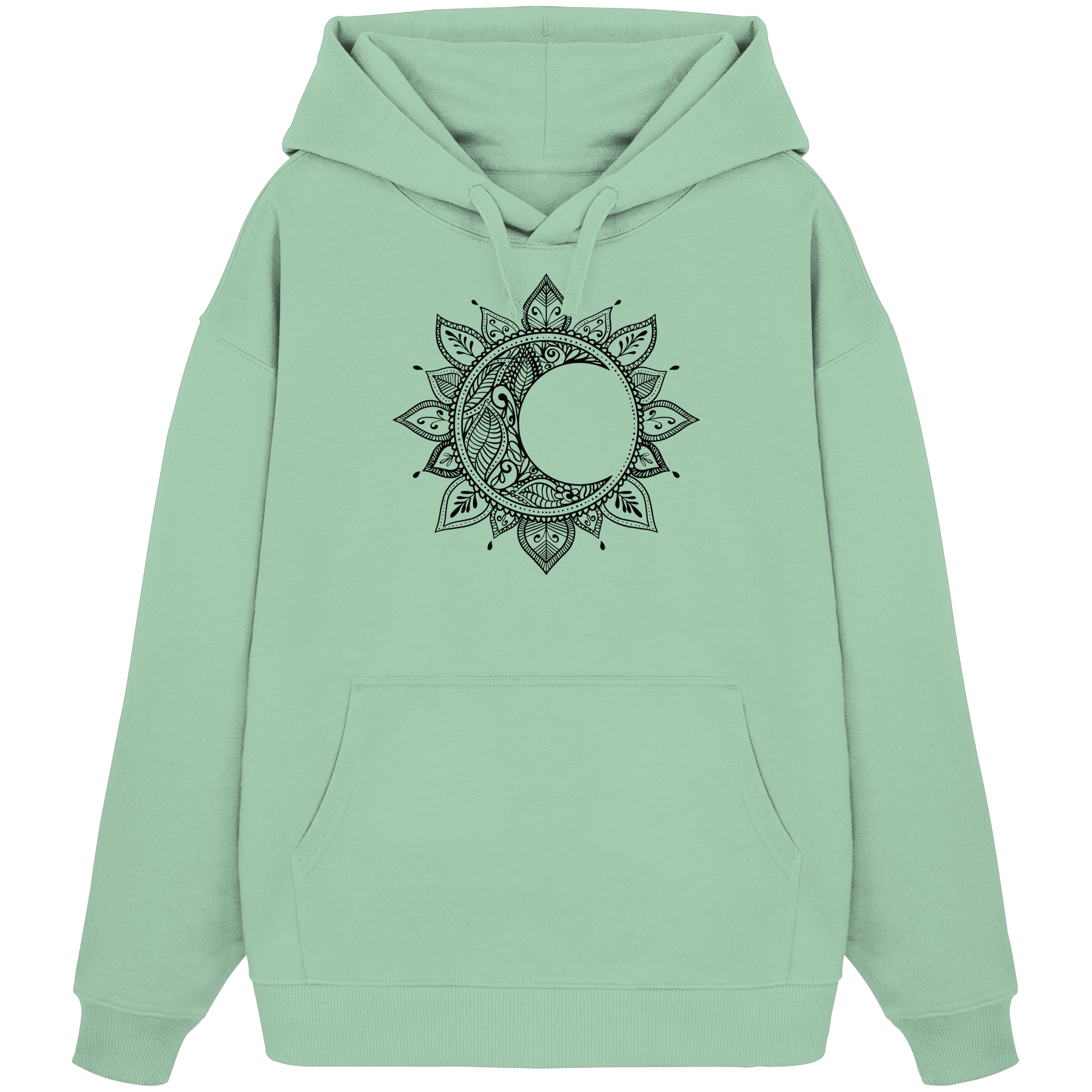 Mandala Mond - Organic Oversize Hoodie