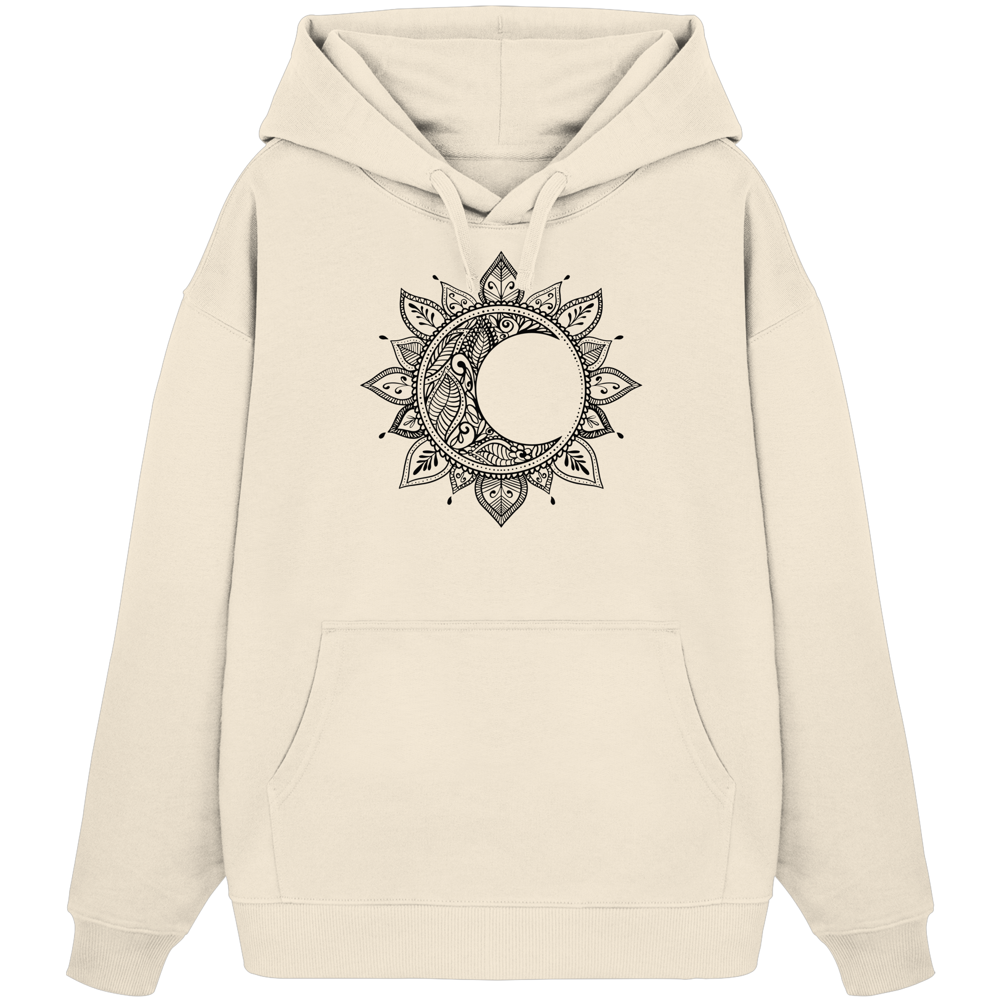 Mandala Mond - Organic Oversize Hoodie